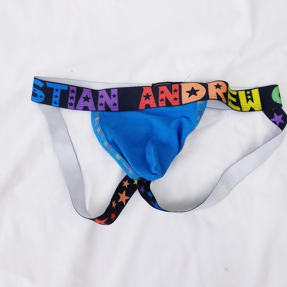 Andrew Christian Almost Naked Pride Blue Jock Underwear Small DEADSTOCK NWOT - Picture 6 of 7